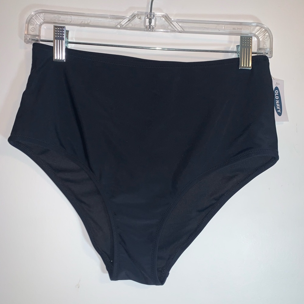 Old Navy High Waisted Black Swim Bottom NWT